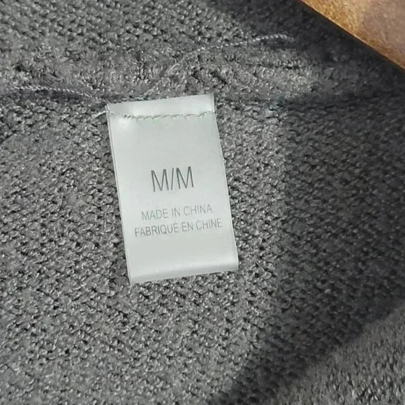 Tahari Womens Hooded Sweater M Gray Pullover Short sleeve  9PT - Picture 5 of 7